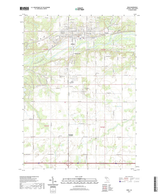 Ionia Michigan US Topo Map Image