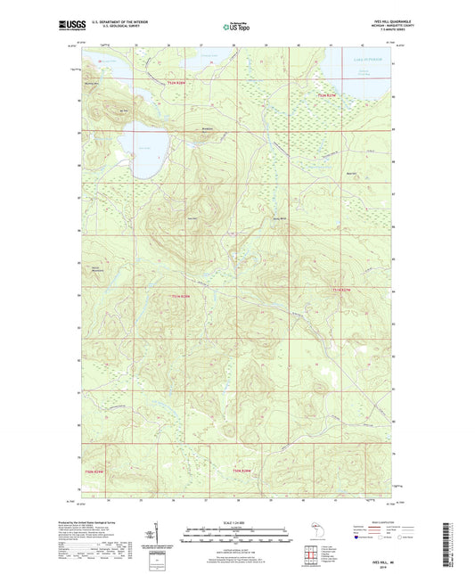 Ives Hill Michigan US Topo Map Image
