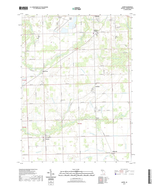 Jasper Michigan US Topo Map Image