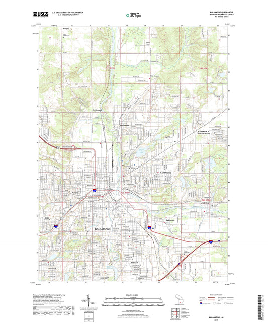 Kalamazoo Michigan US Topo Map Image