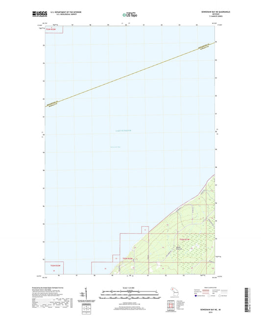 Keweenaw Bay NE Michigan US Topo Map Image
