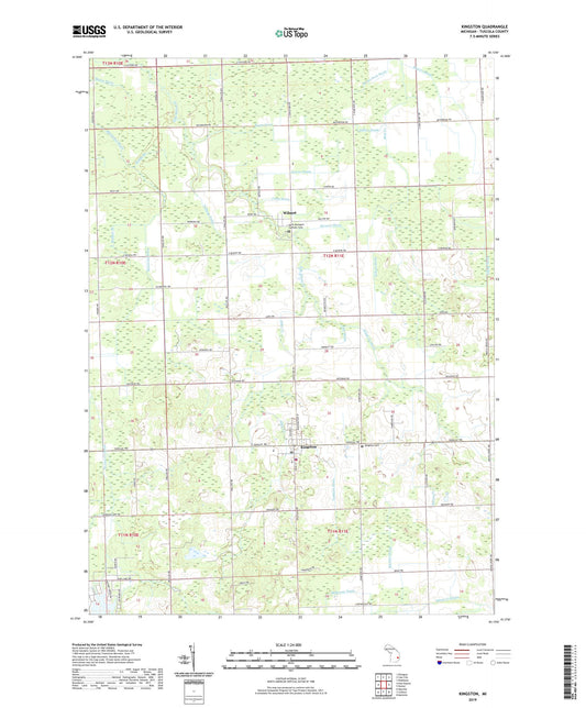 Kingston Michigan US Topo Map Image