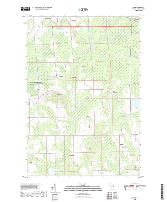 Lachine Michigan US Topo Map Image