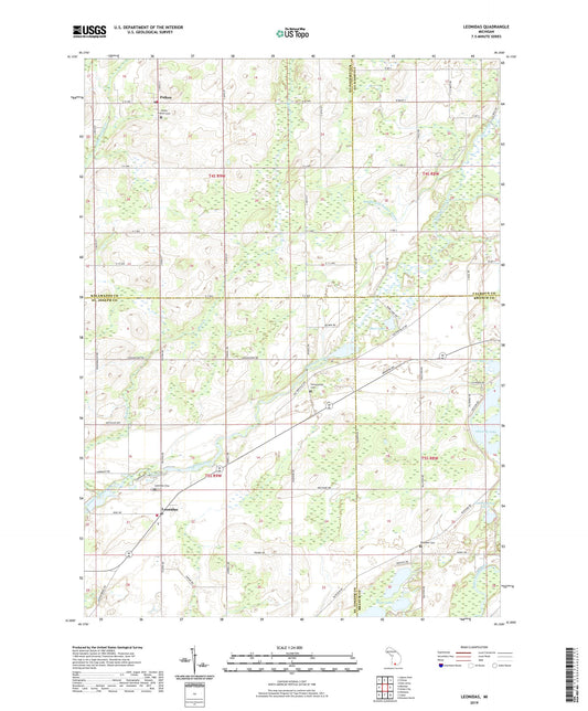 Leonidas Michigan US Topo Map Image