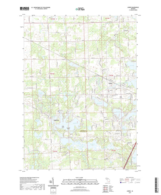 Linden Michigan US Topo Map Image