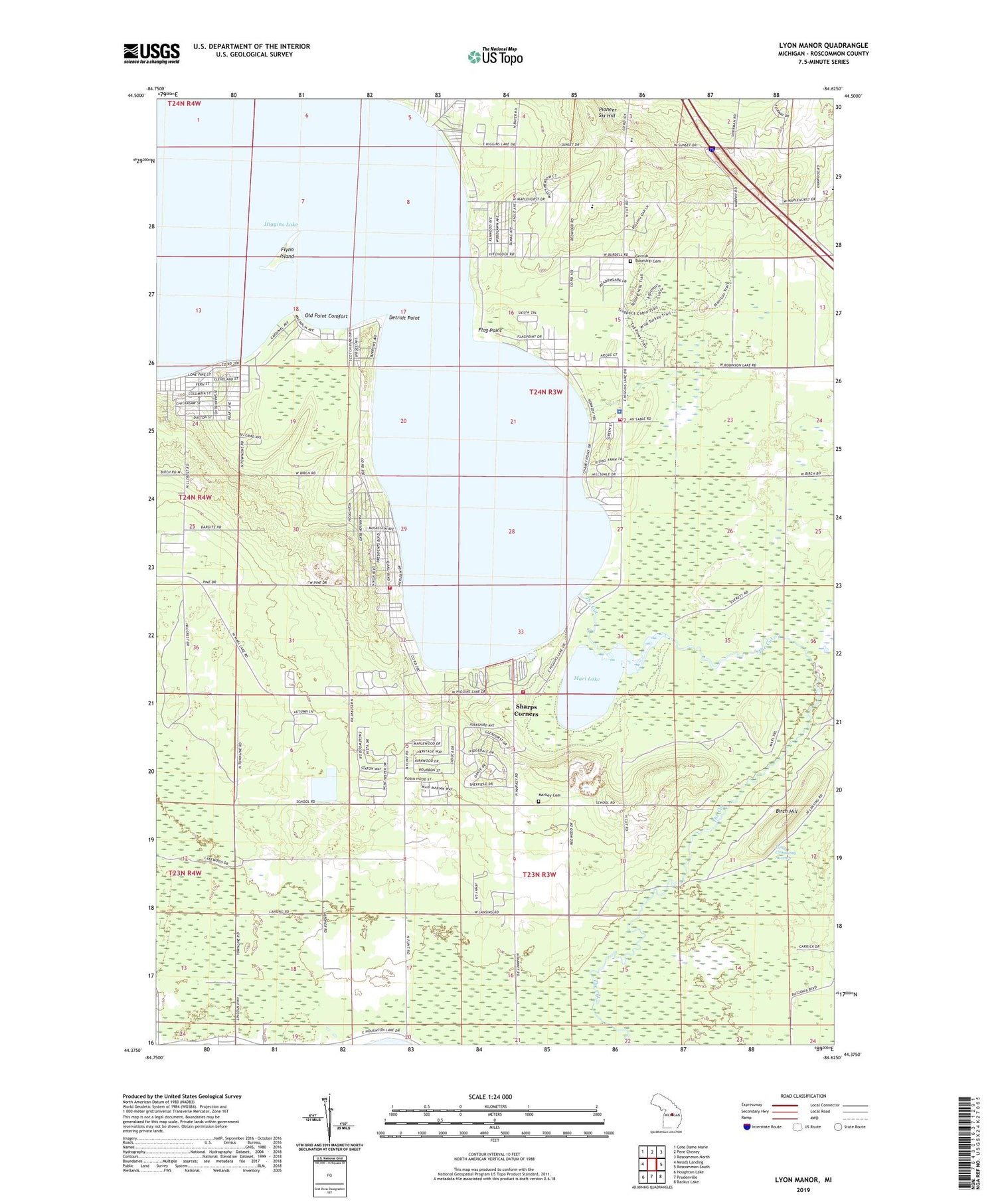 Lyon Manor Michigan US Topo Map Image
