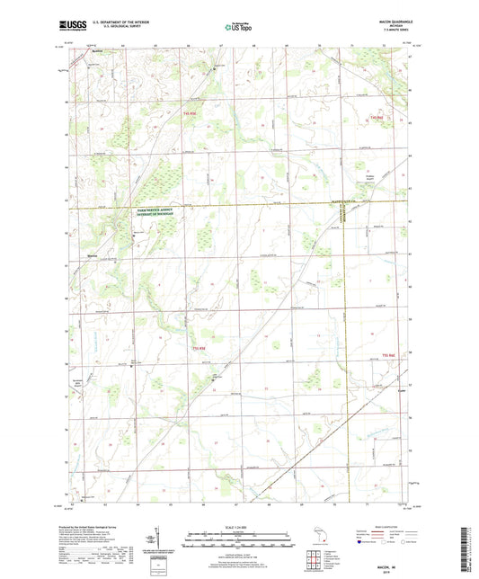 Macon Michigan US Topo Map Image