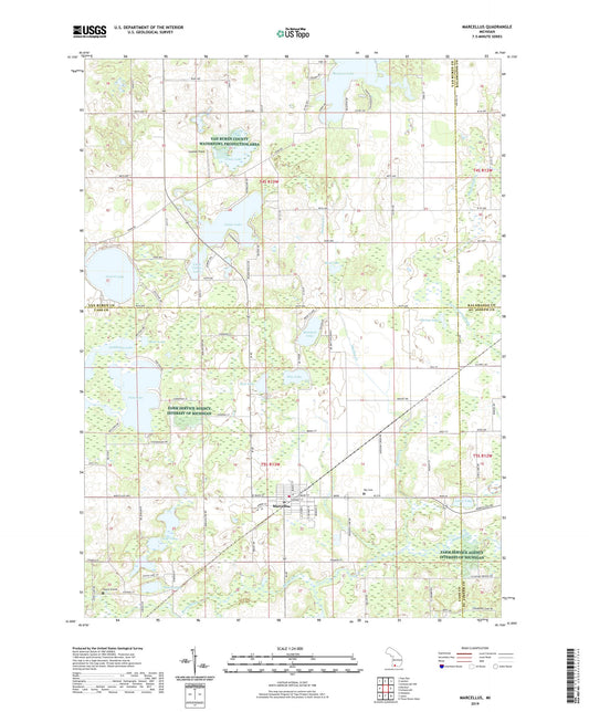 Marcellus Michigan US Topo Map Image
