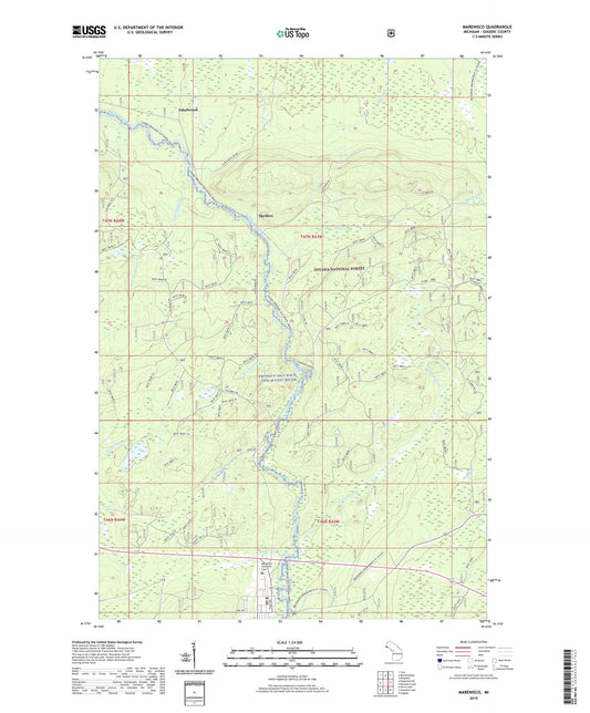 Marenisco Michigan US Topo Map Image