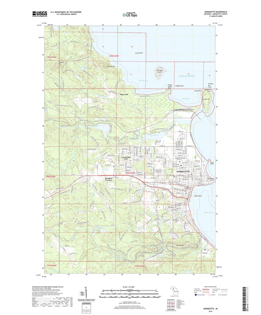 Marquette Michigan US Topo Map Image