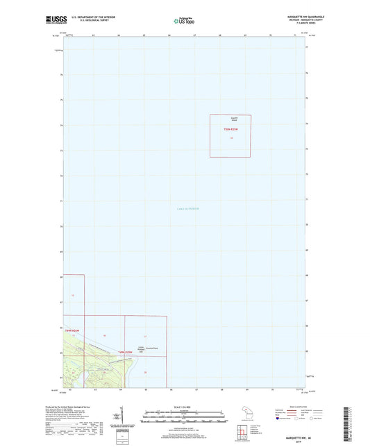 Marquette NW Michigan US Topo Map Image