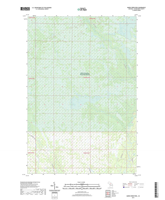 Marsh Creek Pool Michigan US Topo Map Image