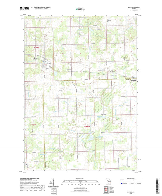 Mayville Michigan US Topo Map Image