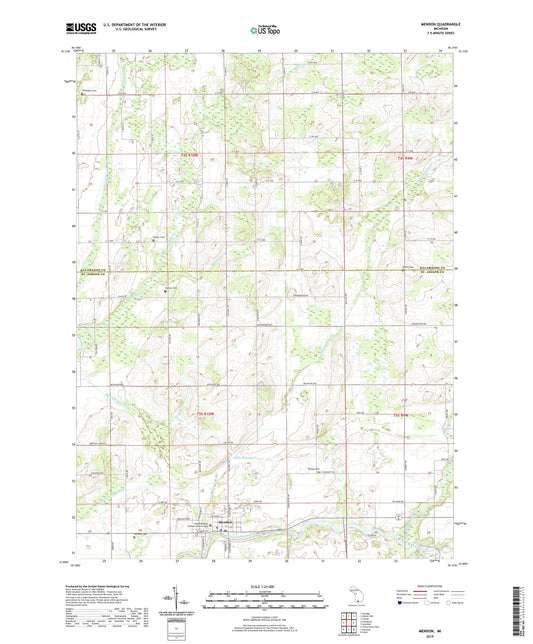 Mendon Michigan US Topo Map Image