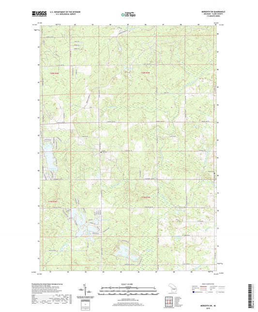 Meredith SW Michigan US Topo Map Image
