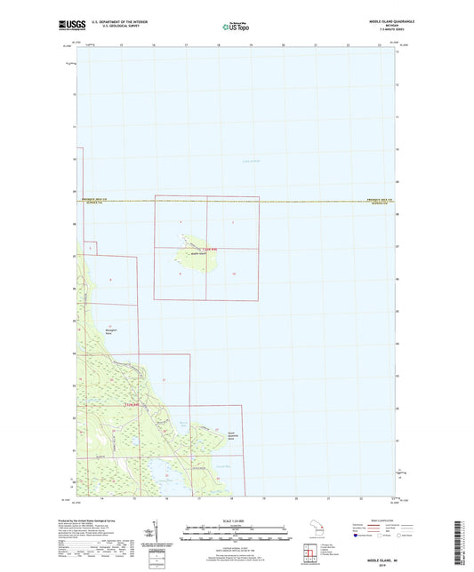 Middle Island Michigan US Topo Map Image