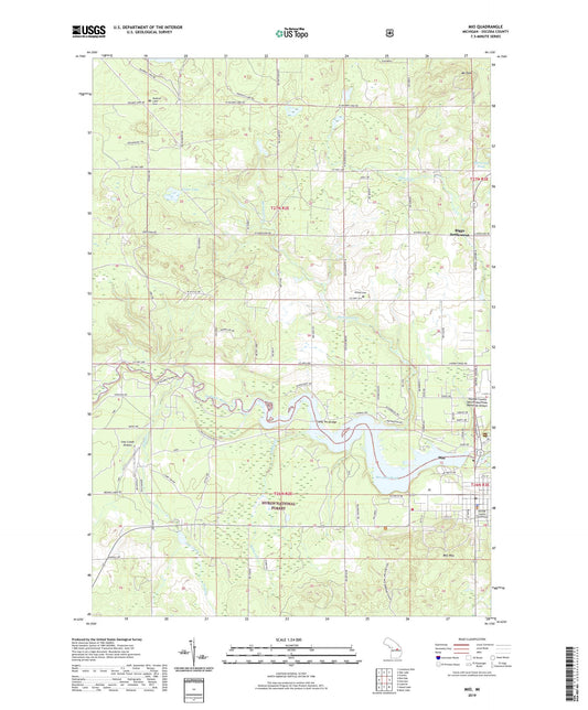 Mio Michigan US Topo Map Image