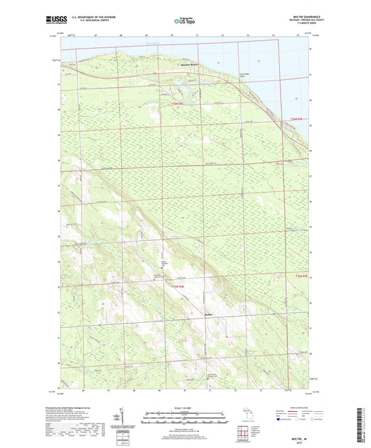 Moltke Michigan US Topo Map Image