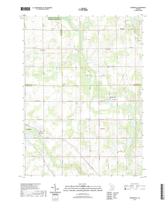 Mosherville Michigan US Topo Map Image
