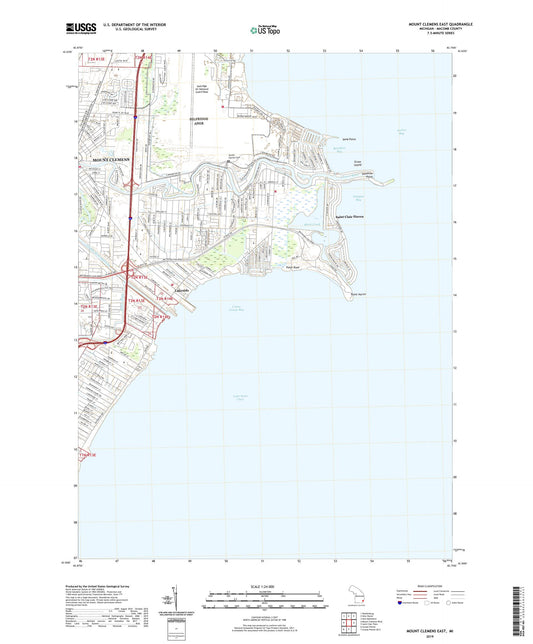 Mount Clemens East Michigan US Topo Map Image