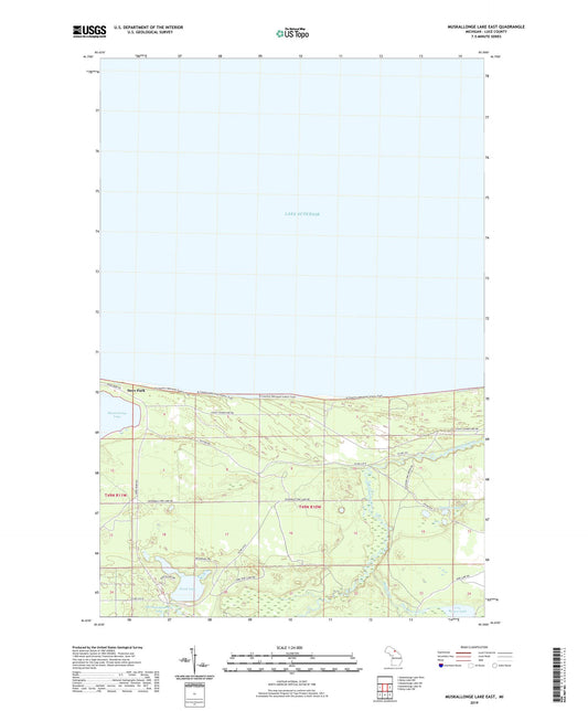 Muskallonge Lake East Michigan US Topo Map Image