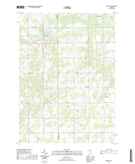 Nashville Michigan US Topo Map Image