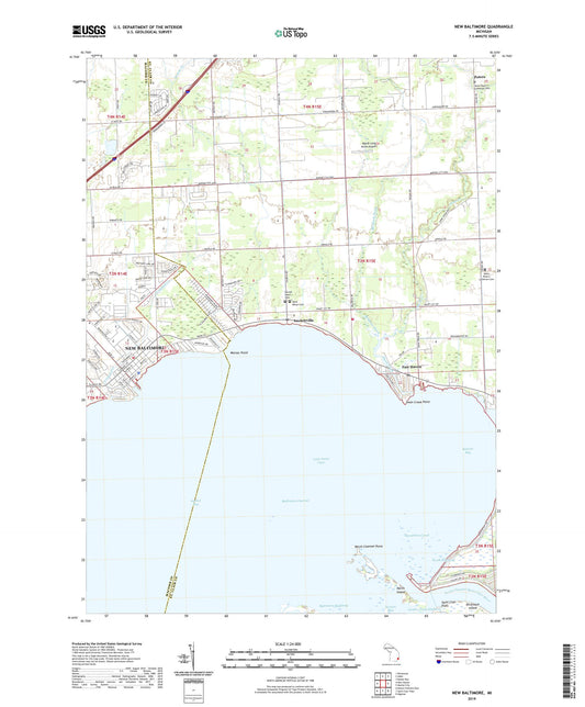 New Baltimore Michigan US Topo Map Image
