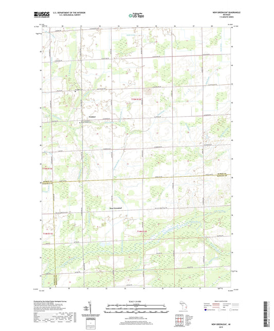 New Greenleaf Michigan US Topo Map Image