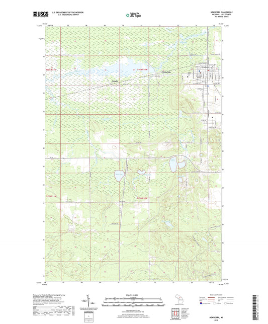 Newberry Michigan US Topo Map Image