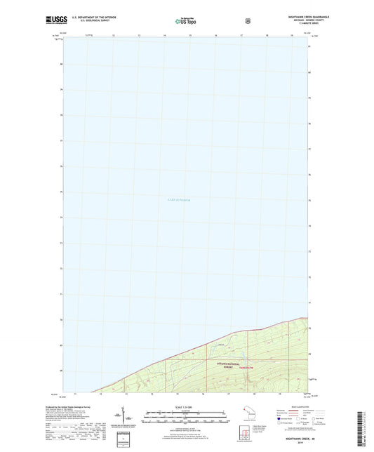 Nighthawk Creek Michigan US Topo Map Image