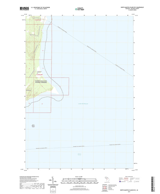 North Manitou Island OE E Michigan US Topo Map Image