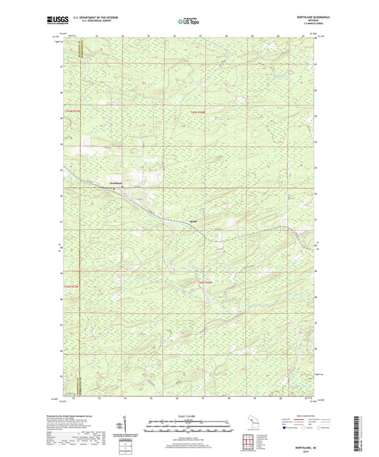 Northland Michigan US Topo Map Image