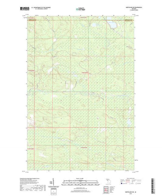 Northland NW Michigan US Topo Map Image