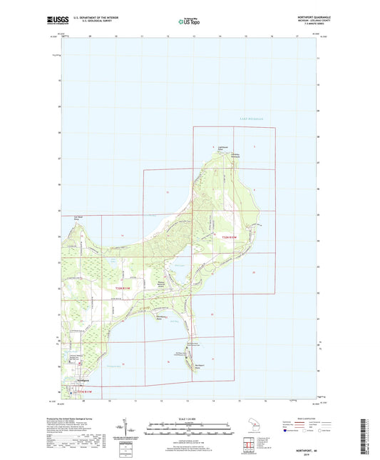 Northport Michigan US Topo Map Image