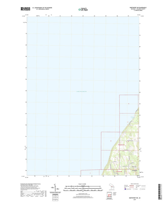 Northport NW Michigan US Topo Map Image
