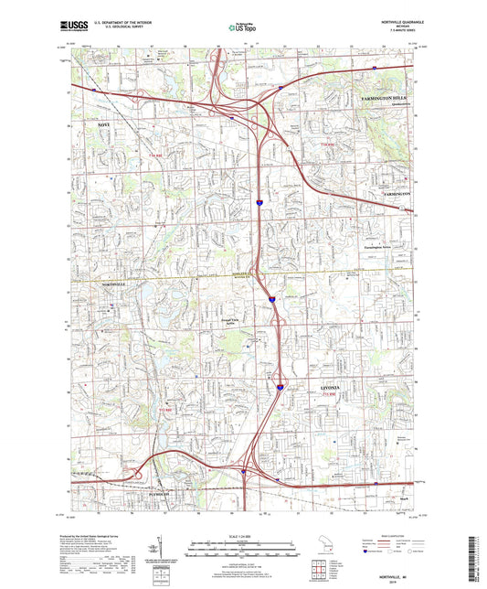 Northville Michigan US Topo Map Image