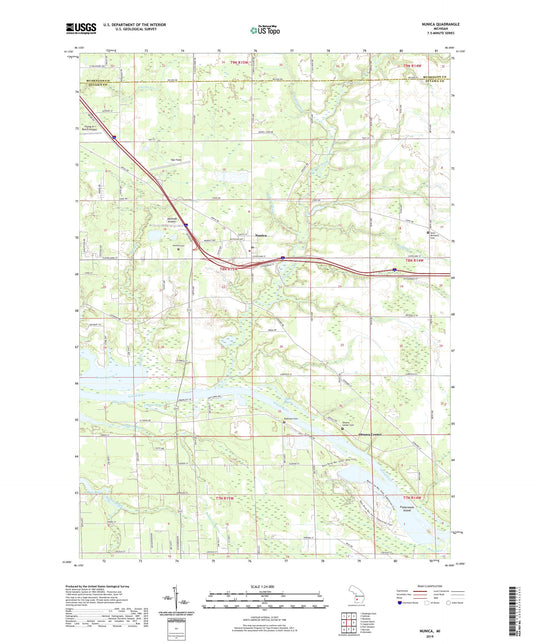 Nunica Michigan US Topo Map Image