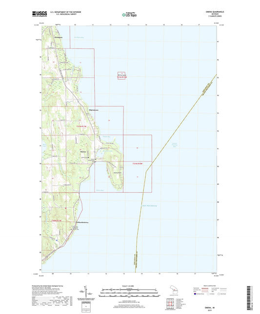 Omena Michigan US Topo Map Image