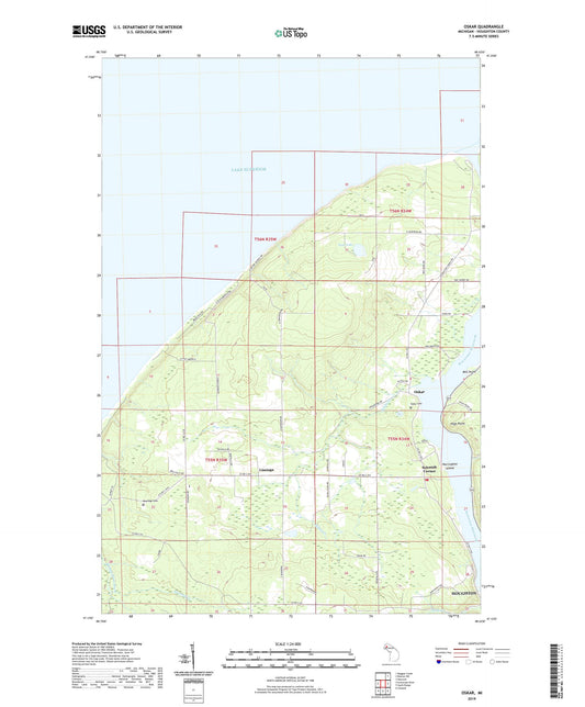 Oskar Michigan US Topo Map Image