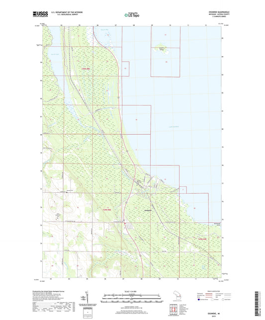 Ossineke Michigan US Topo Map Image