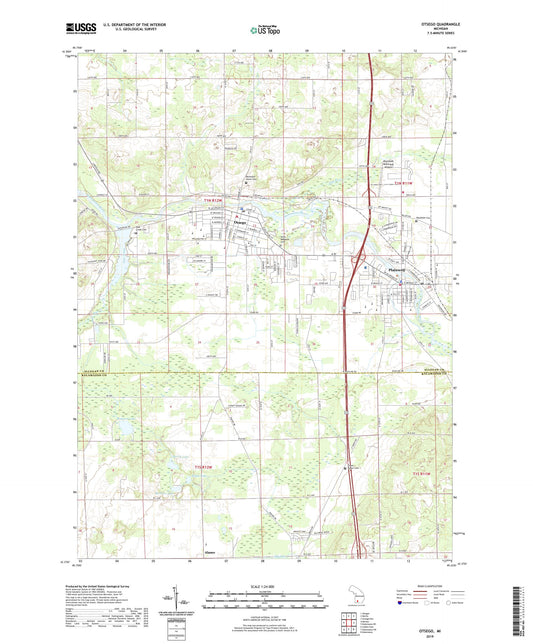 Otsego Michigan US Topo Map Image