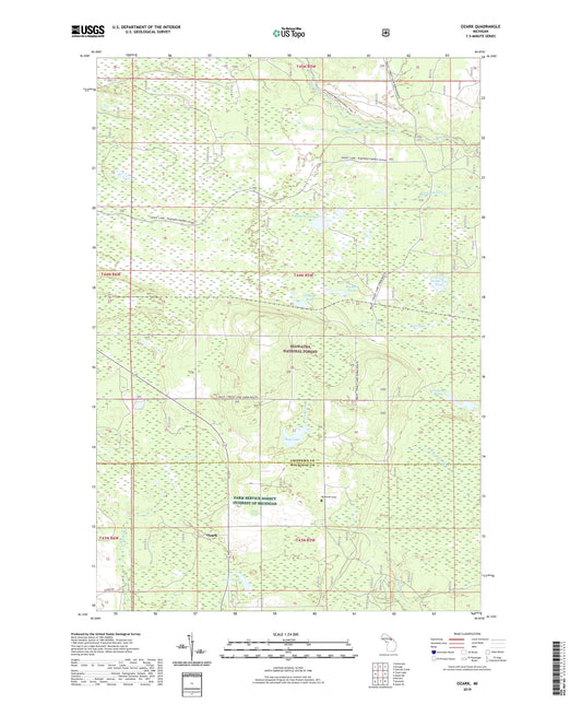 Ozark Michigan US Topo Map Image