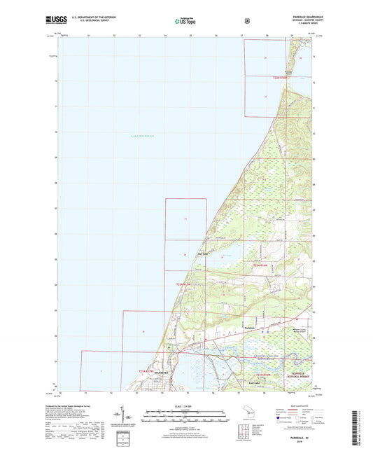 Parkdale Michigan US Topo Map Image