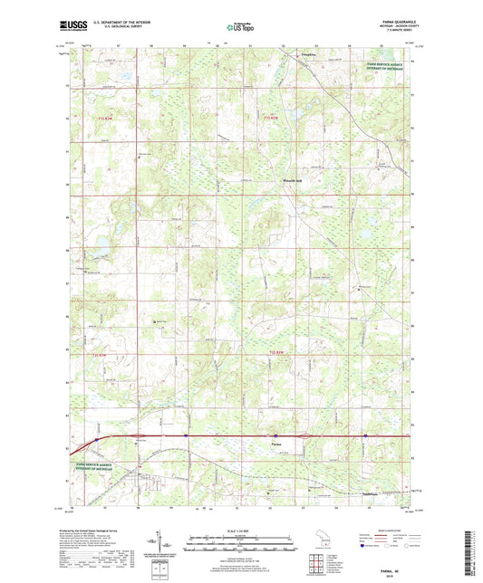 Parma Michigan US Topo Map Image