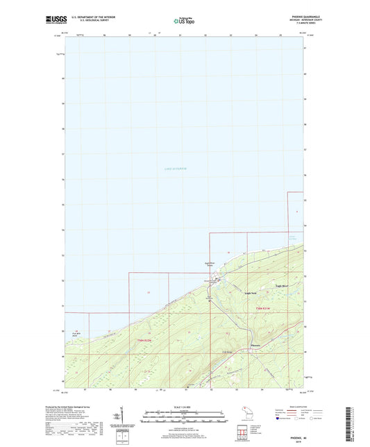 Phoenix Michigan US Topo Map Image