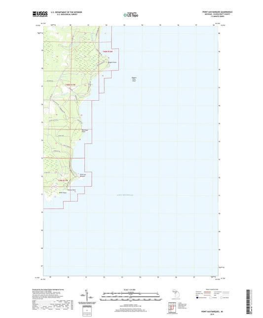 Point Aux Barques Michigan US Topo Map Image