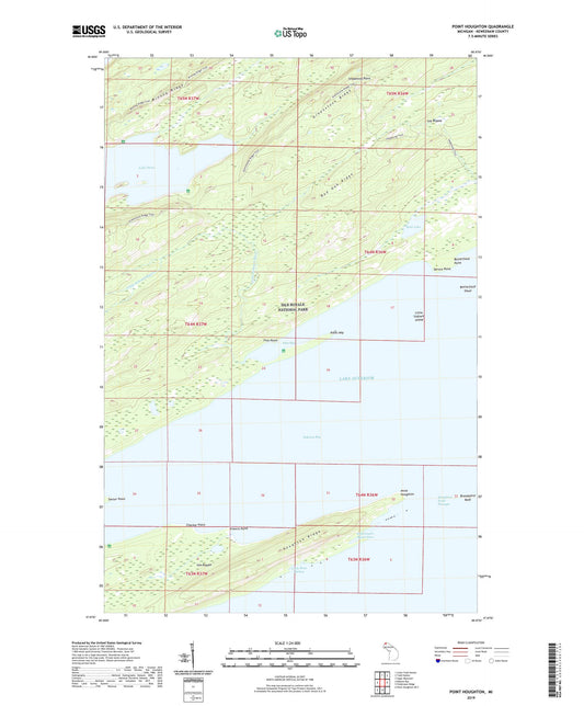 Point Houghton Michigan US Topo Map Image
