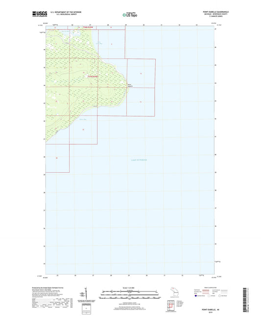 Point Isabelle Michigan US Topo Map Image