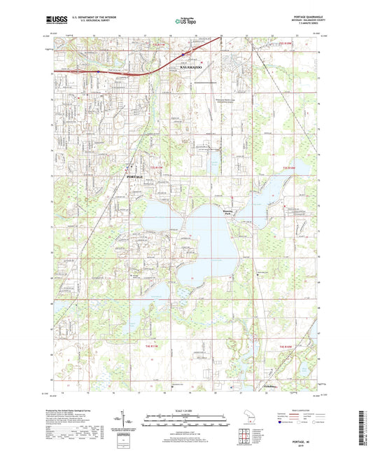 Portage Michigan US Topo Map Image