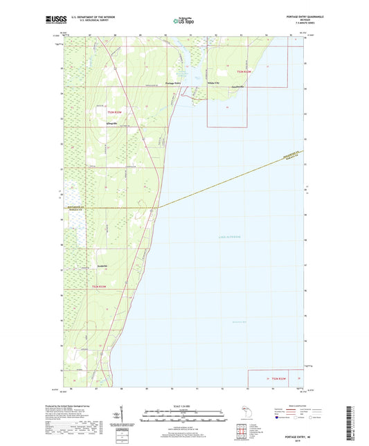 Portage Entry Michigan US Topo Map Image